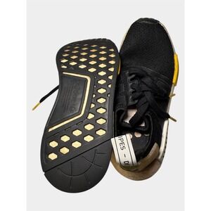 adidas NMD_R1 Kids Size 4 Black Yellow Good EG7960 Boost Sneakers
